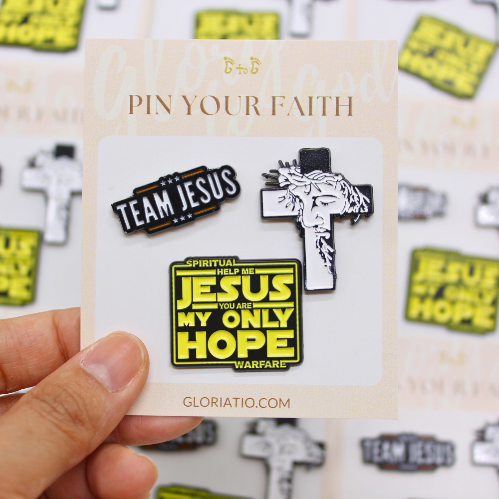 Pin Your faith Christian enamel pins (set of 3)