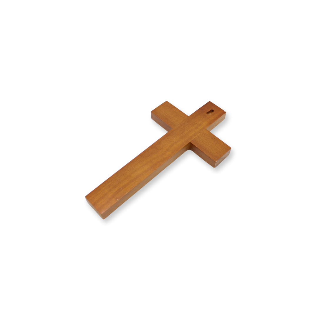 Wood Plain Wall Cross 21cm