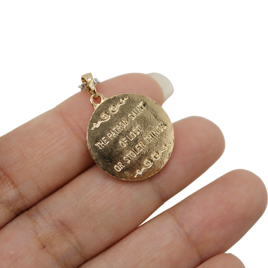 Stainless Steel St Anthony Medal/Chain set