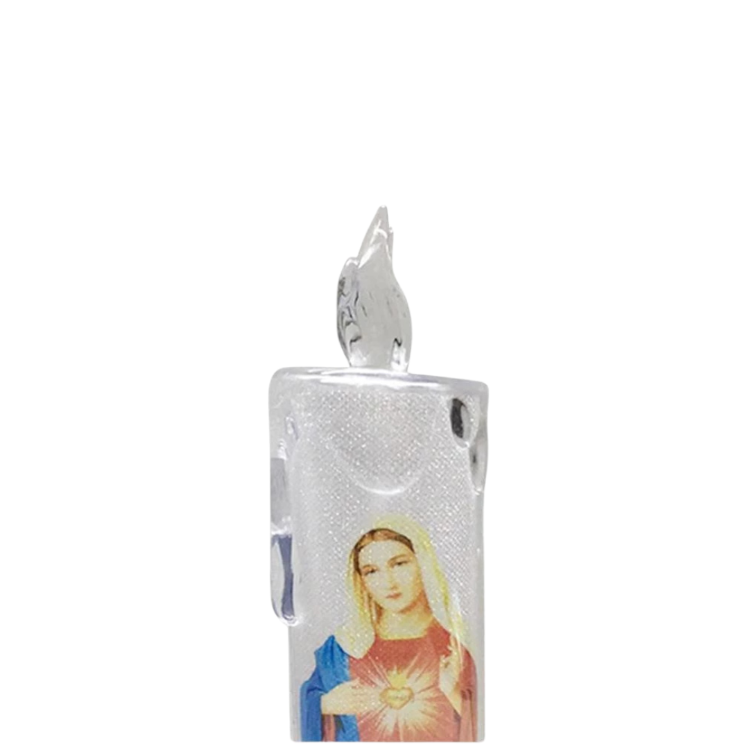 LED Candle with Holy Images 16cm
