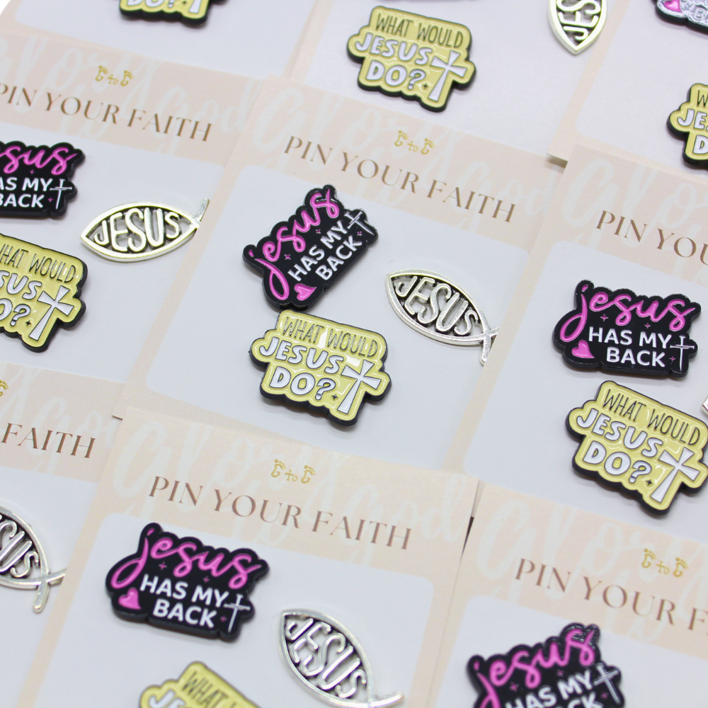 Pin Your faith Christian enamel pins (set of 3)