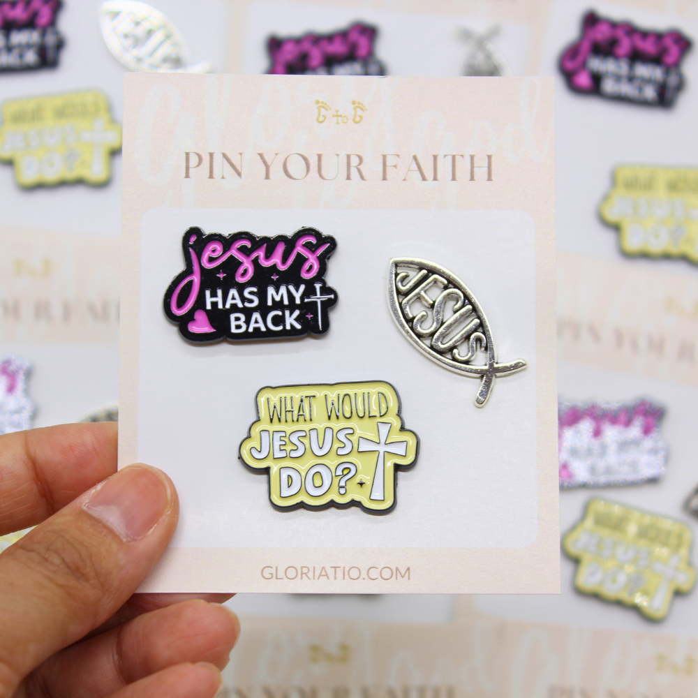 Pin Your faith Christian enamel pins (set of 3)