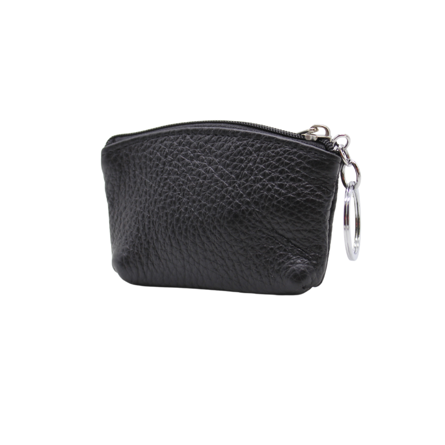 Leather Rosary pouch With Zipper - Nude/Black