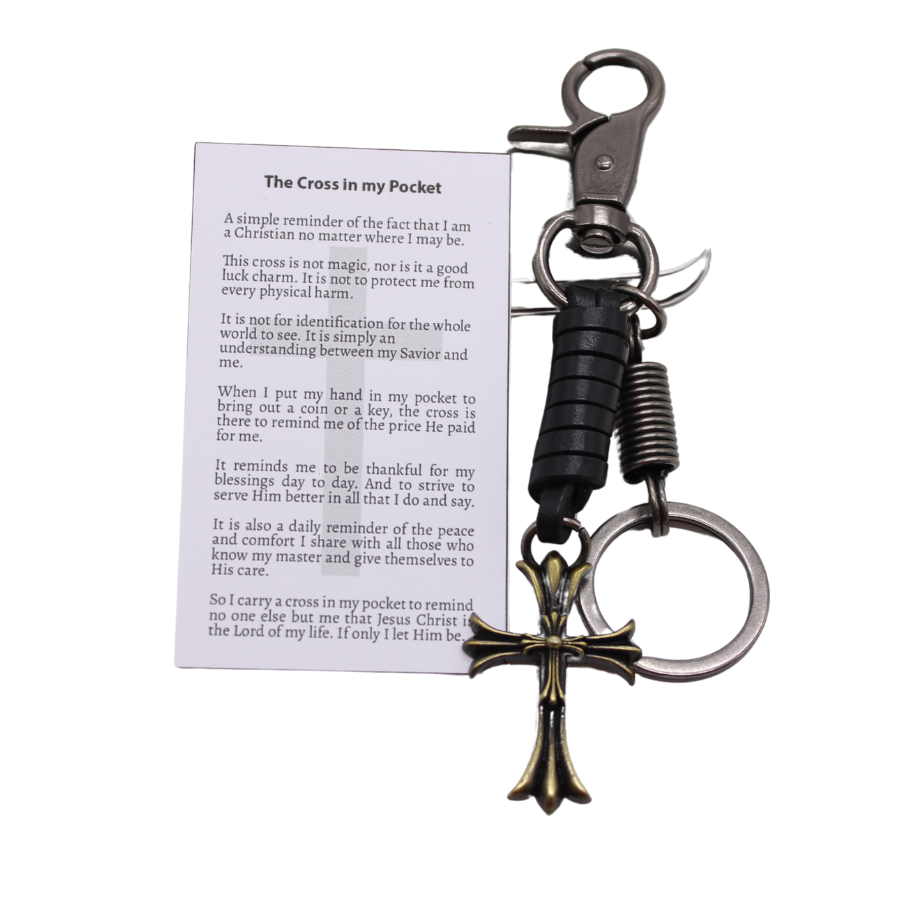 Cross in My pocket Keychain Clip Tin set