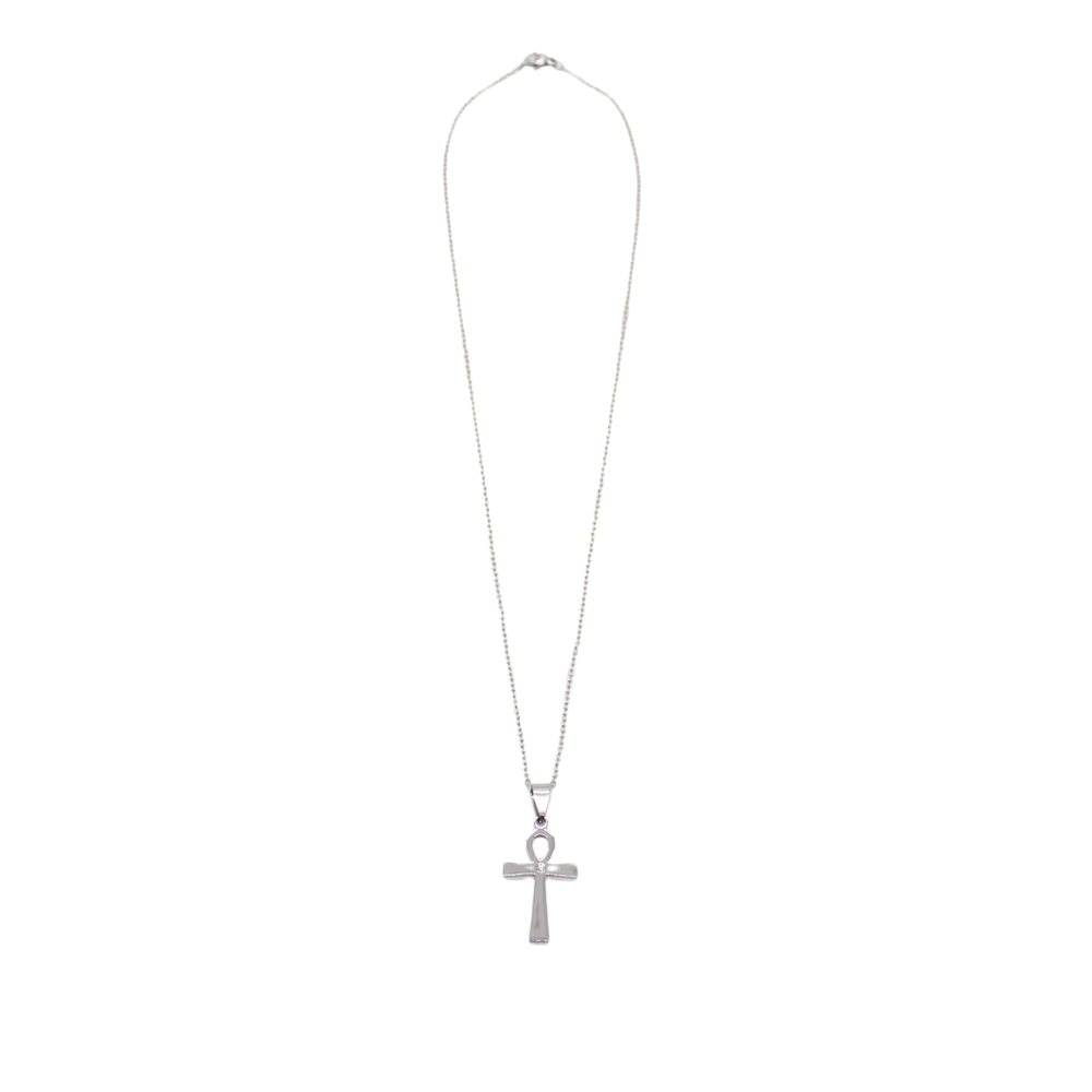 Stainless Steel Alpha 2.5cm Plain Cross /Chain