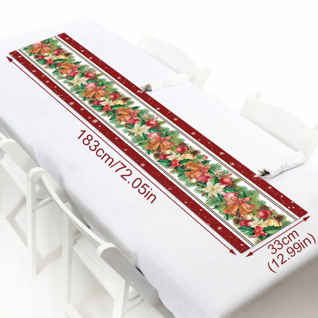 Christmas Table Runners (Linen) 4 Designs 72 x 13inch