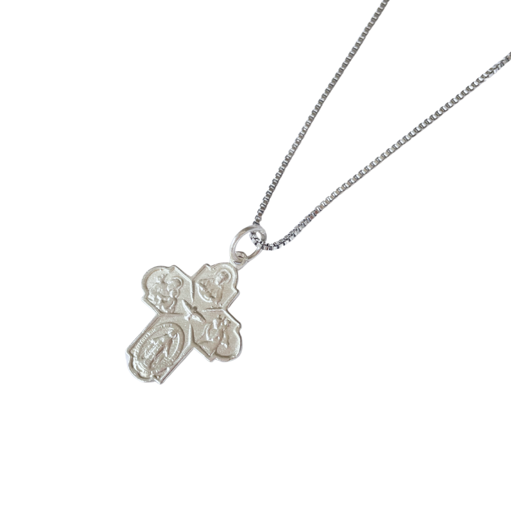 (PREORDER) Silver Four Way Cross/Chain Set - 925 Silver