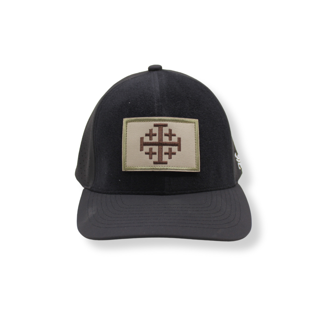 Cap with Jerusalem Cross Patch