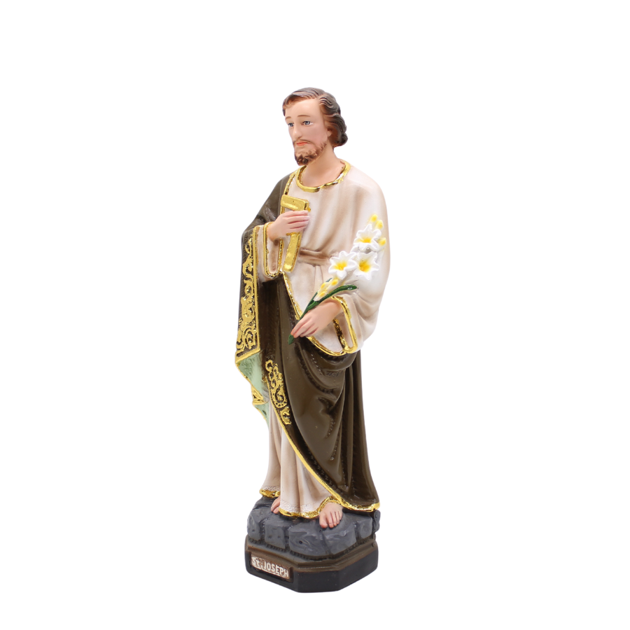 St Joseph Statue - 30cm - gold trim
