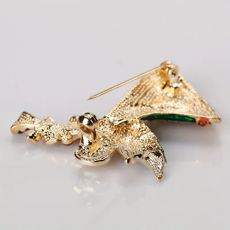 Christmas Angel Brooch Pin - 18K Plated