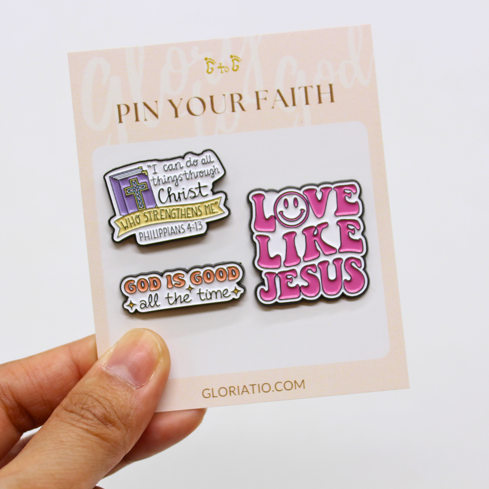 Pin Your faith Christian enamel pins (set of 3)