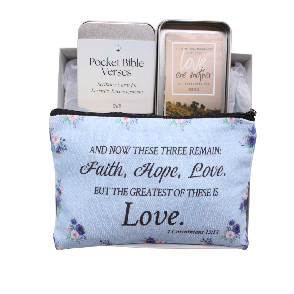 Baptism Set - Bible Verse Pouch/Inspirational Bible Verse
