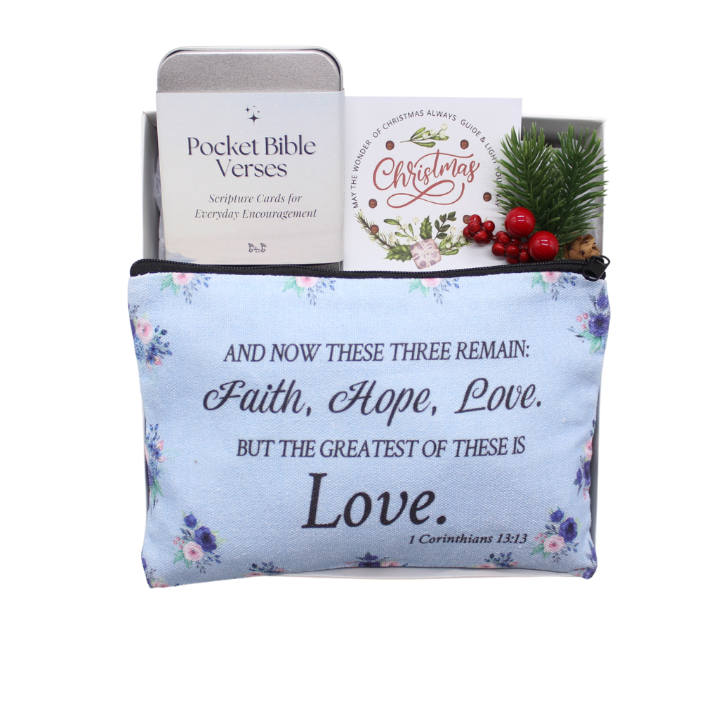 Baptism Set - Bible Verse Pouch/Inspirational Bible Verse
