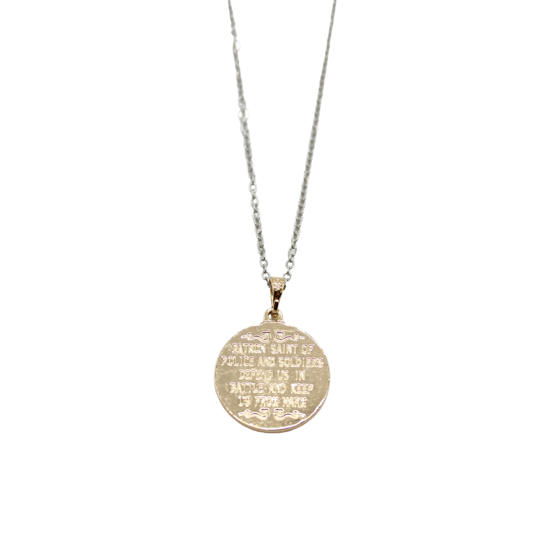 Stainless Steel St Michael Medal/Chain set