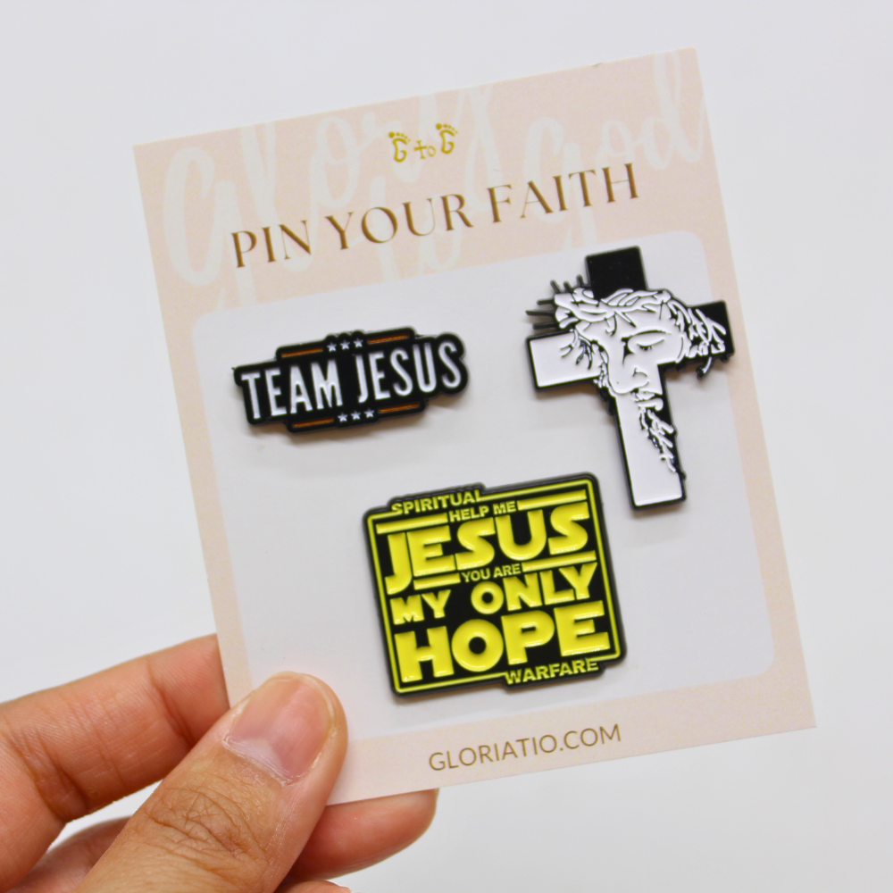 Pin Your faith Christian enamel pins (set of 3)