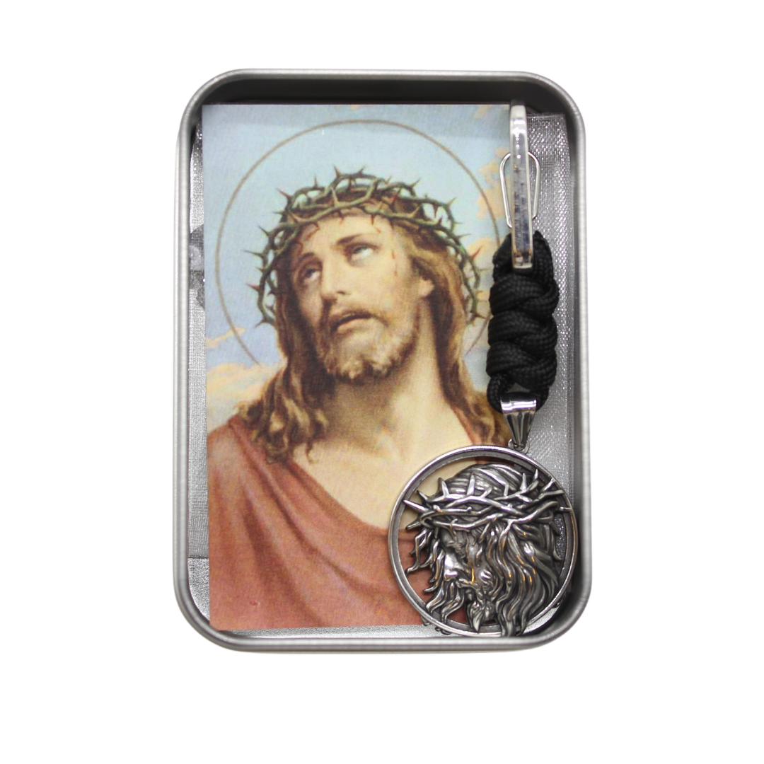 Stainless Steel Catholic Pocket Medal Prayer Kit