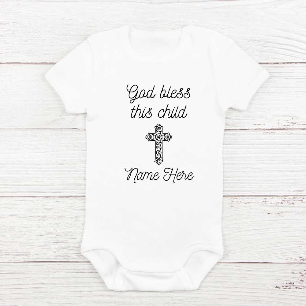 Baby Romper - God Bless this Child (Personalisation Available)