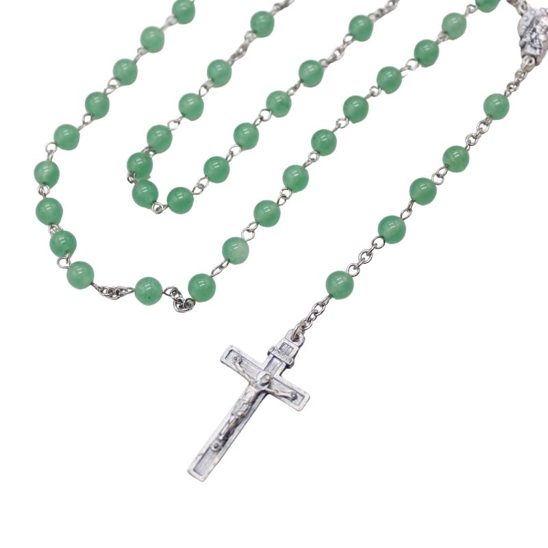 Peridote 6mm Stone Beads Rosary (Personalisation Available)