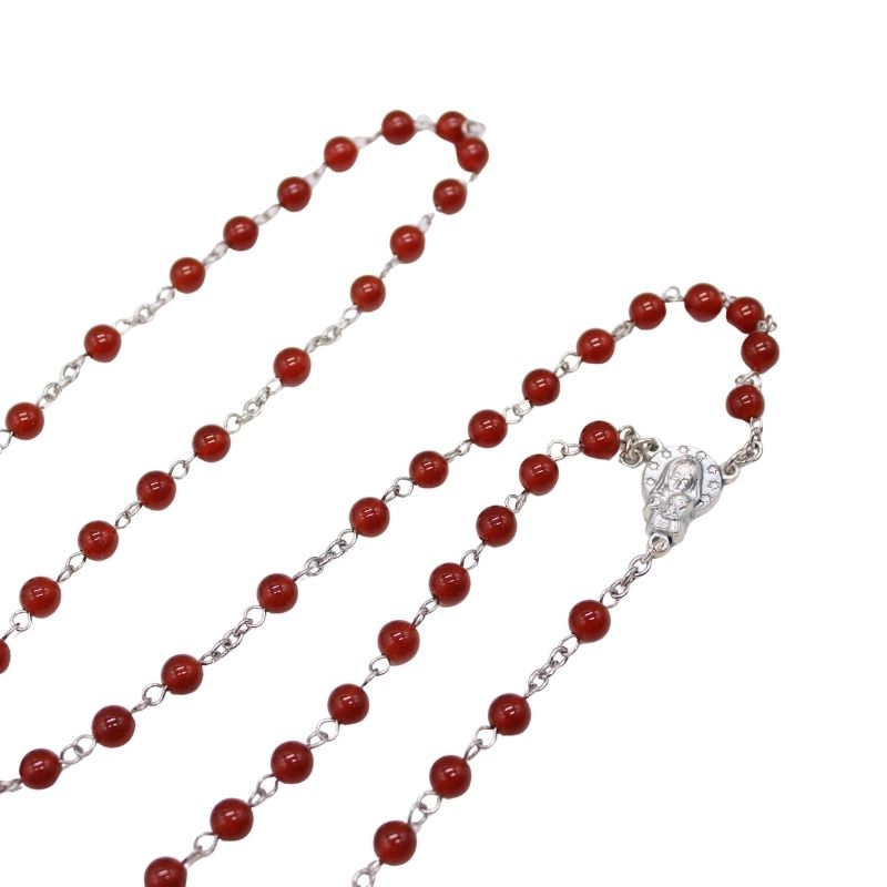 Red Carnelian 6mm Stone Beads Rosary (Personalisation Available)