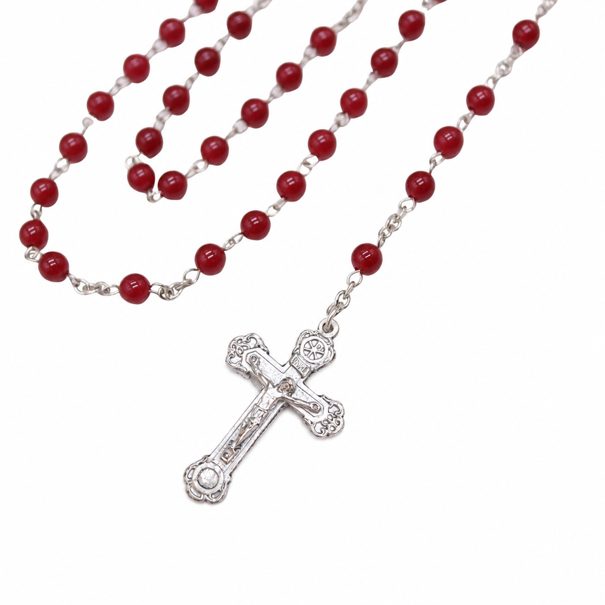 Ruby Red Chalcedony 6mm Stone Beads Rosary (Personalisation Available)