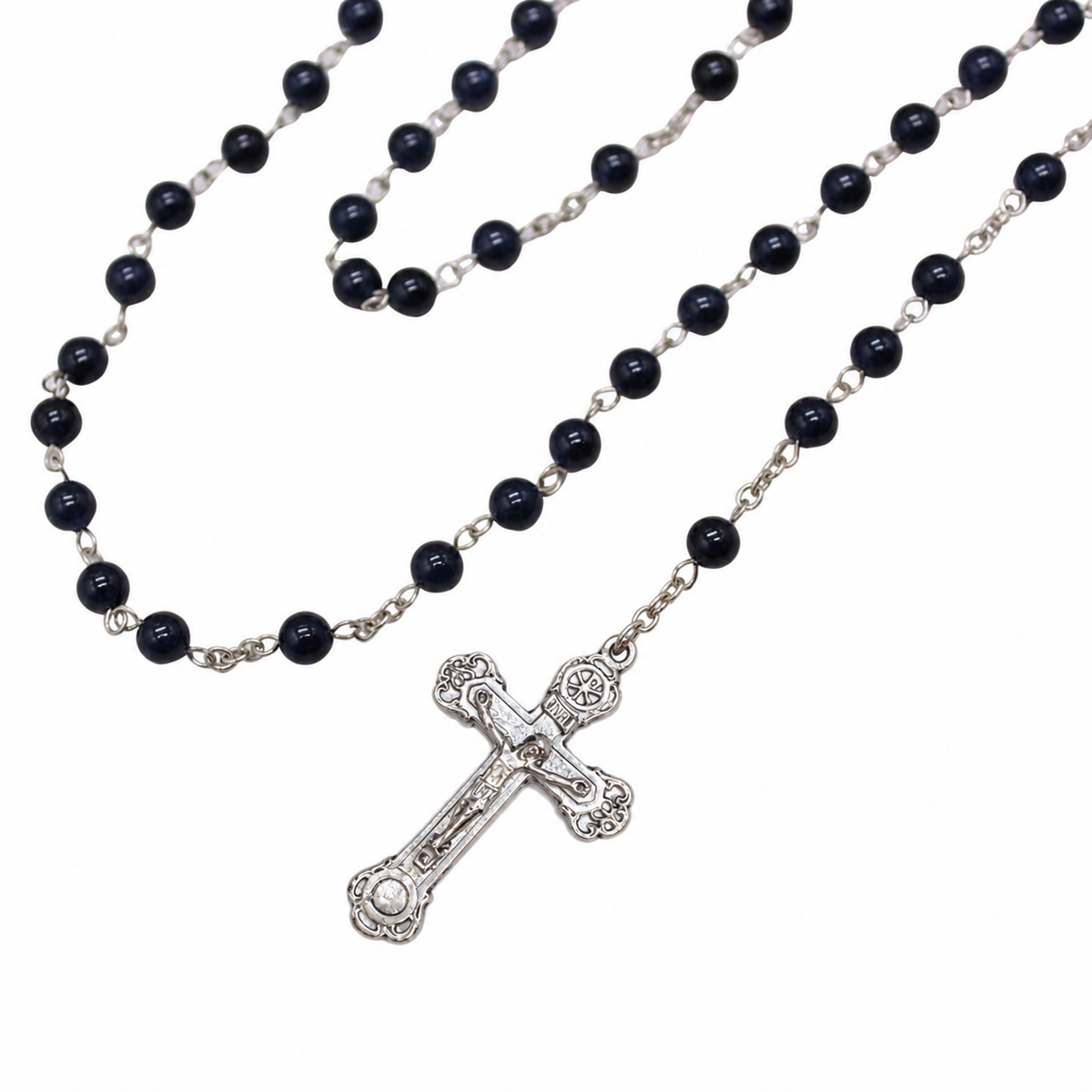 Sapphire Chalcedony 6mm Stone Beads Rosary (Personalisation Available)