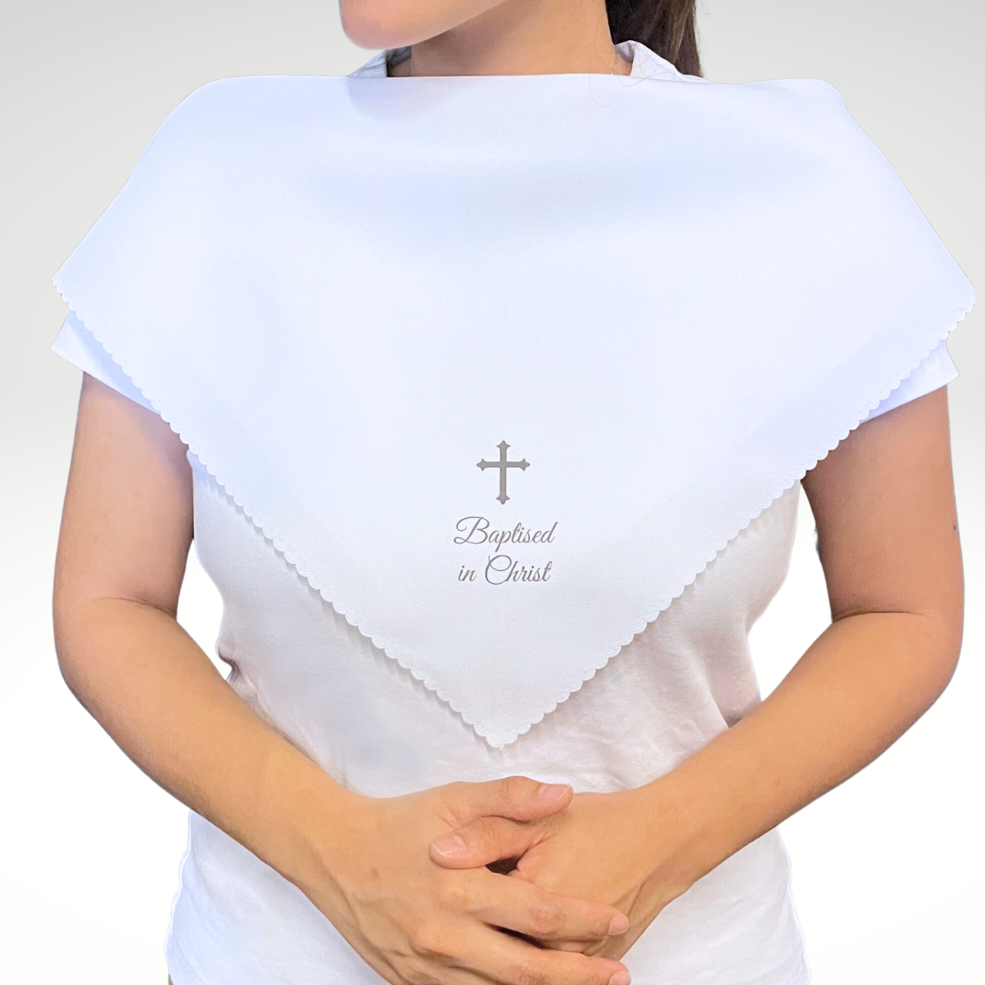 Baptism Set - Good News Bible/Personalised Baptism Candle/Baptism Cloth set (With Name & Date Personalisation)