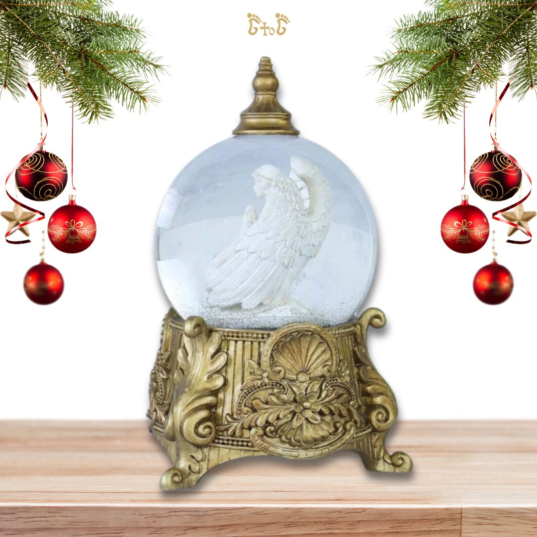 Guardian Angel Musical Light Snow Globe