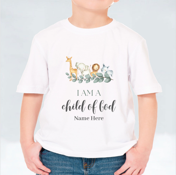 I am a Child of God Kids T-shirt (Personalisation Available)