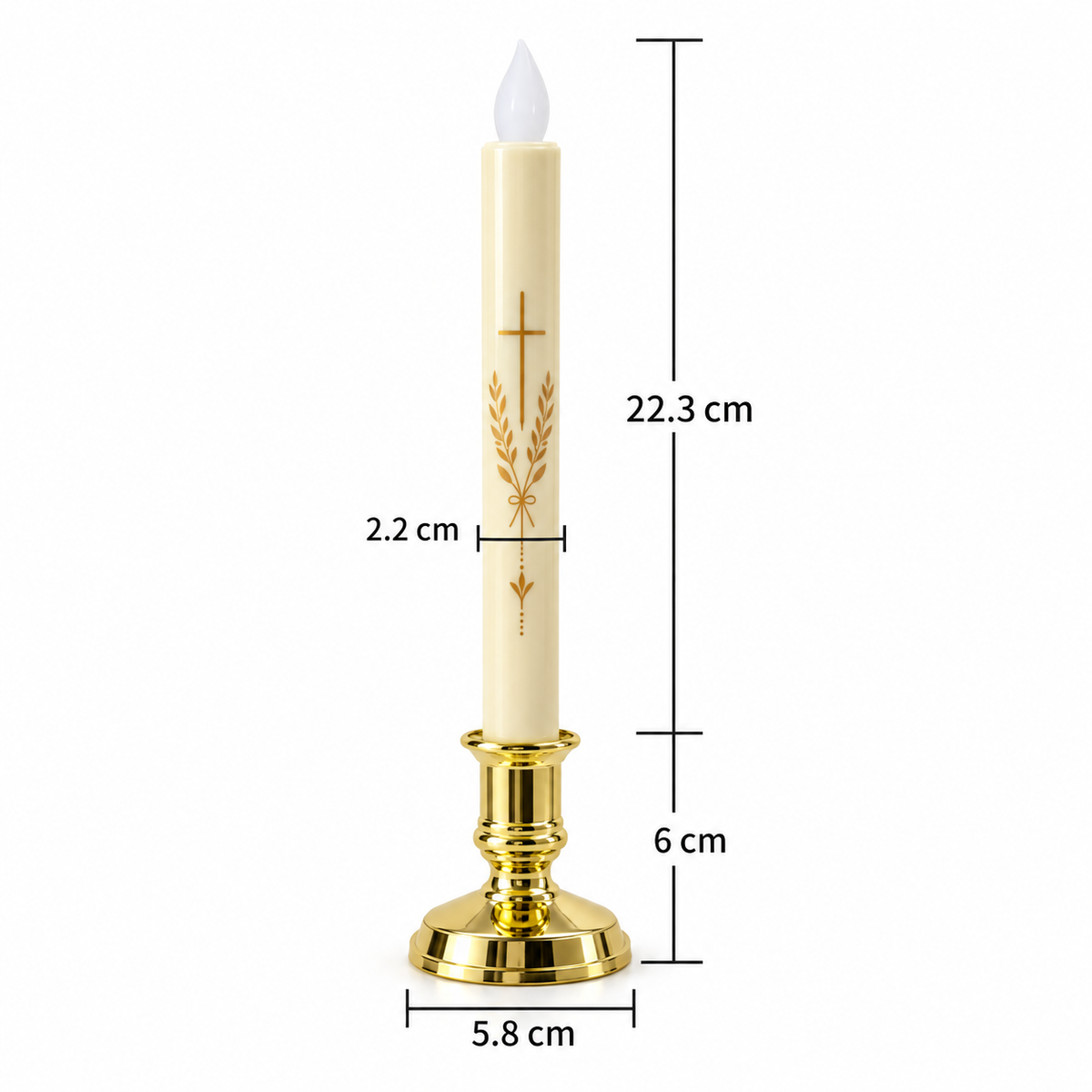Flameless LED Candle (1 pair) - Nativity