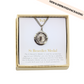 Stainless Steel St Benedict Medal/Chain set - Silver/Gold