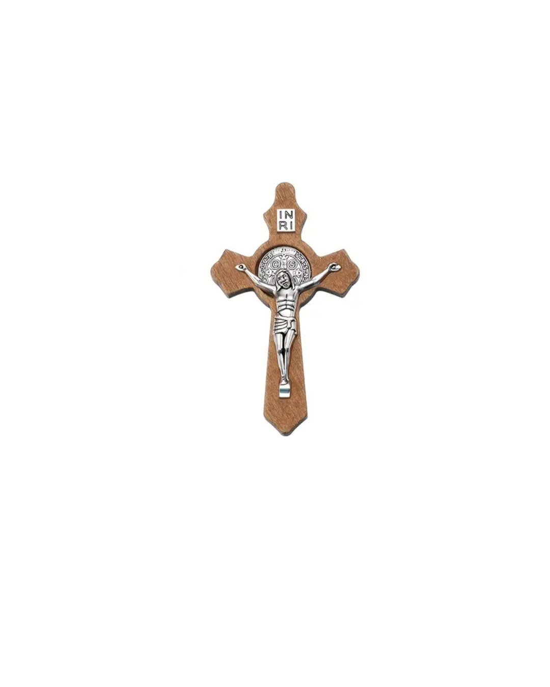 Wood/Alloy St Benedict Crucifix/Chain