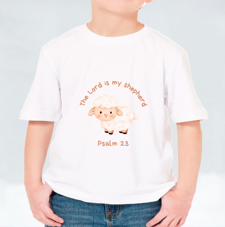 The Lord is my Shepherd Kids T-shirt (Personalisation Available)