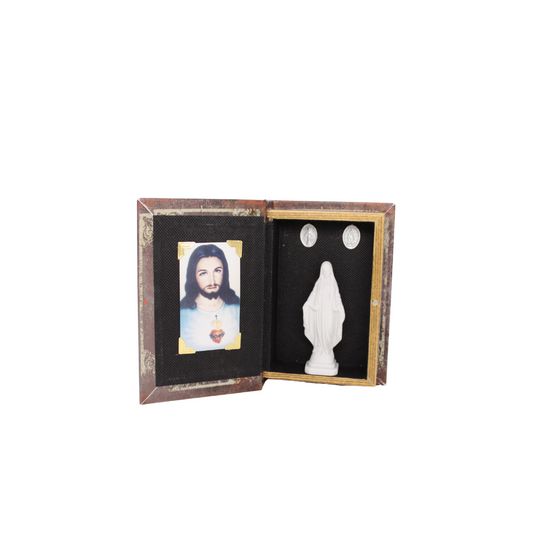 Portable Altar Box Shrine 17.5CM - Our Lady of Grace Vitoria White (Personalisation Available)