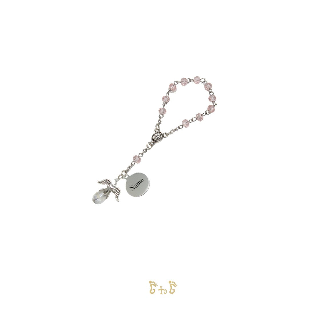 One Decade Rosary Chaplet White/Blue/Pink (Personalisation Available)