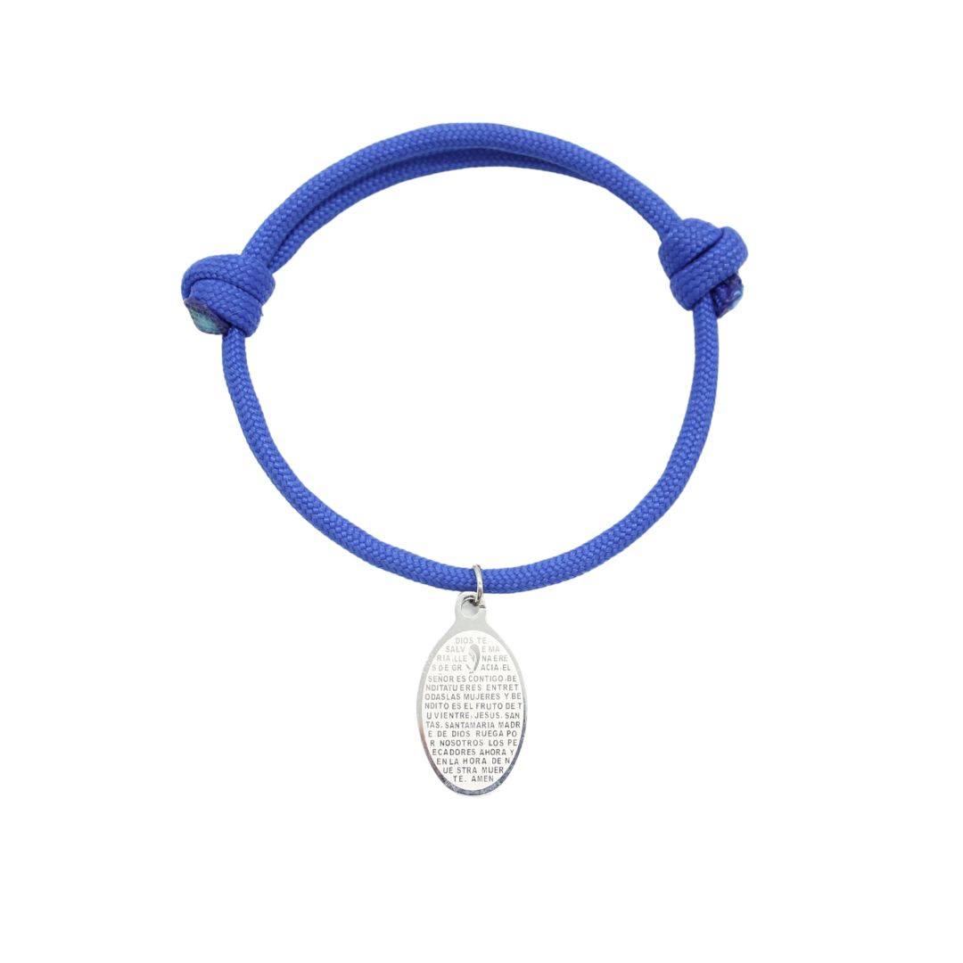 Paracord Bracelet with Stainless Steel Medals (Personalisation Available)
