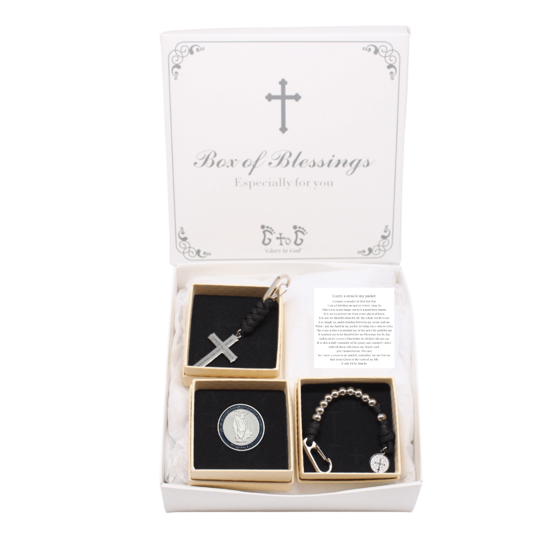 Box of Everyday Carry Gear for Catholics (Set 3)