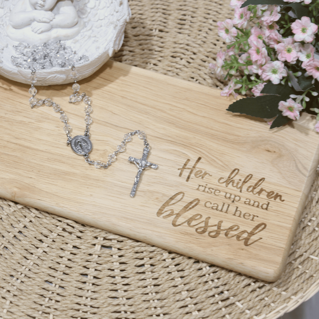 Engraved Wooden Serving Board for Mothers & Fathers