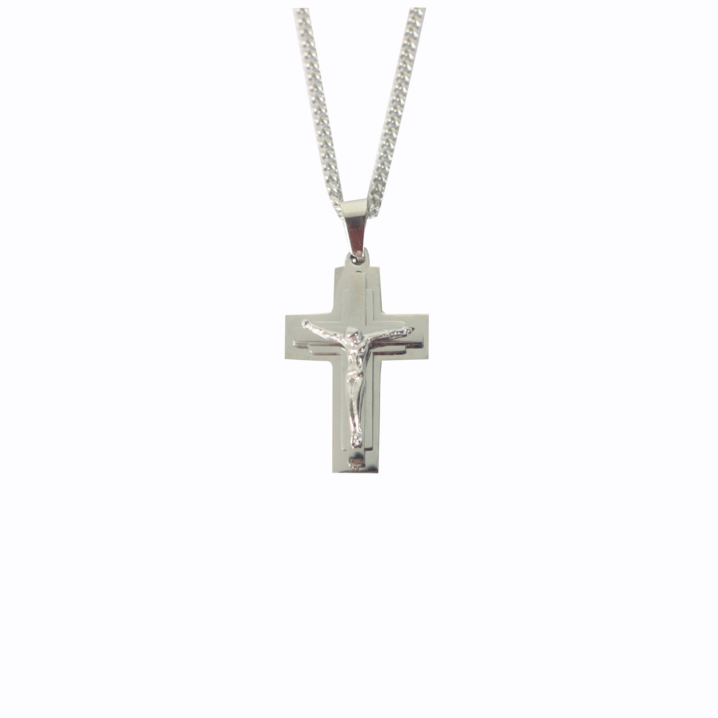 Stainless Steel Crucifix/Chain Chunky