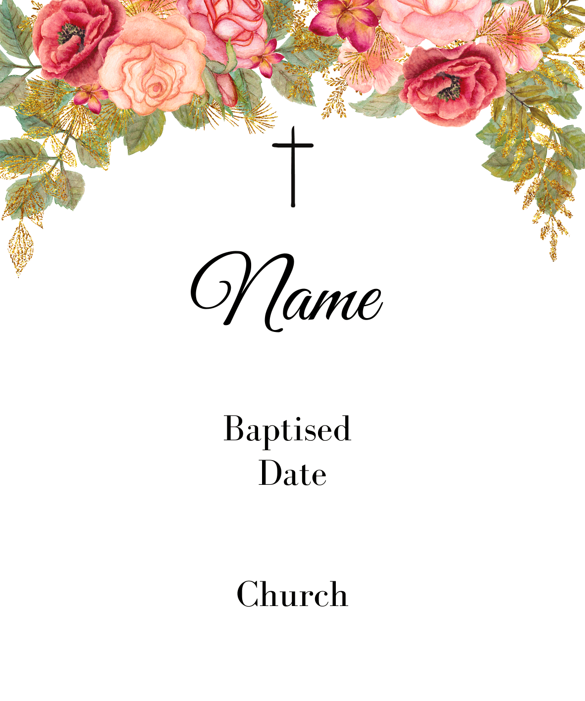 Personalised White Pillar Candle for Baptism 15cm