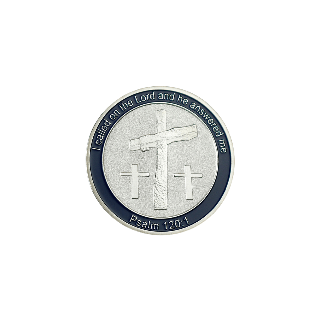 Silver Plated Praying Coin