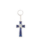 Metal Holy Spirit Cross Keychain - Black/Blue