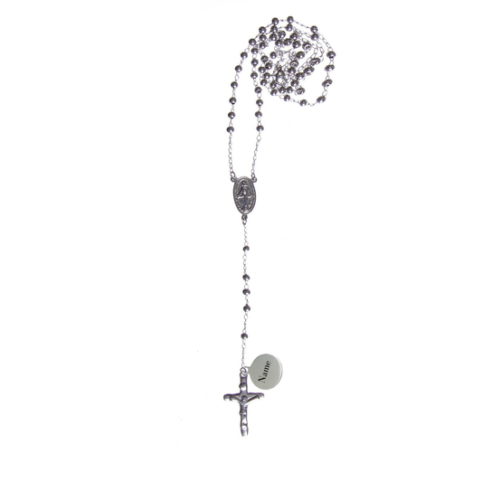 Stainless Steel 6mm Beads Rosary (Personalisation Available)