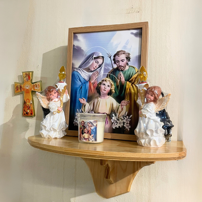 Wooden Hand carved Altar Shelf (40cm)