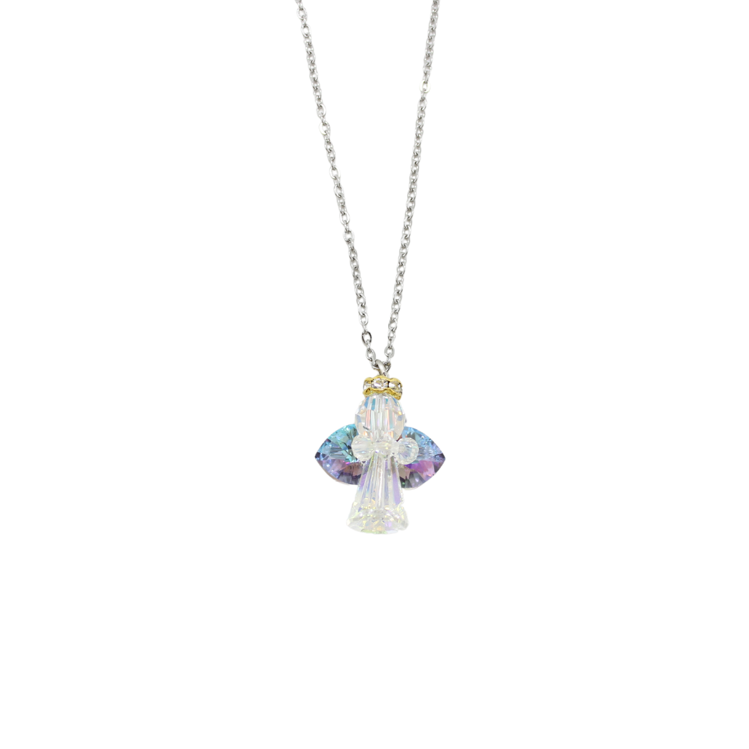 Crystal Swarovski Angel pendant/chain - 3cm/3.5cm