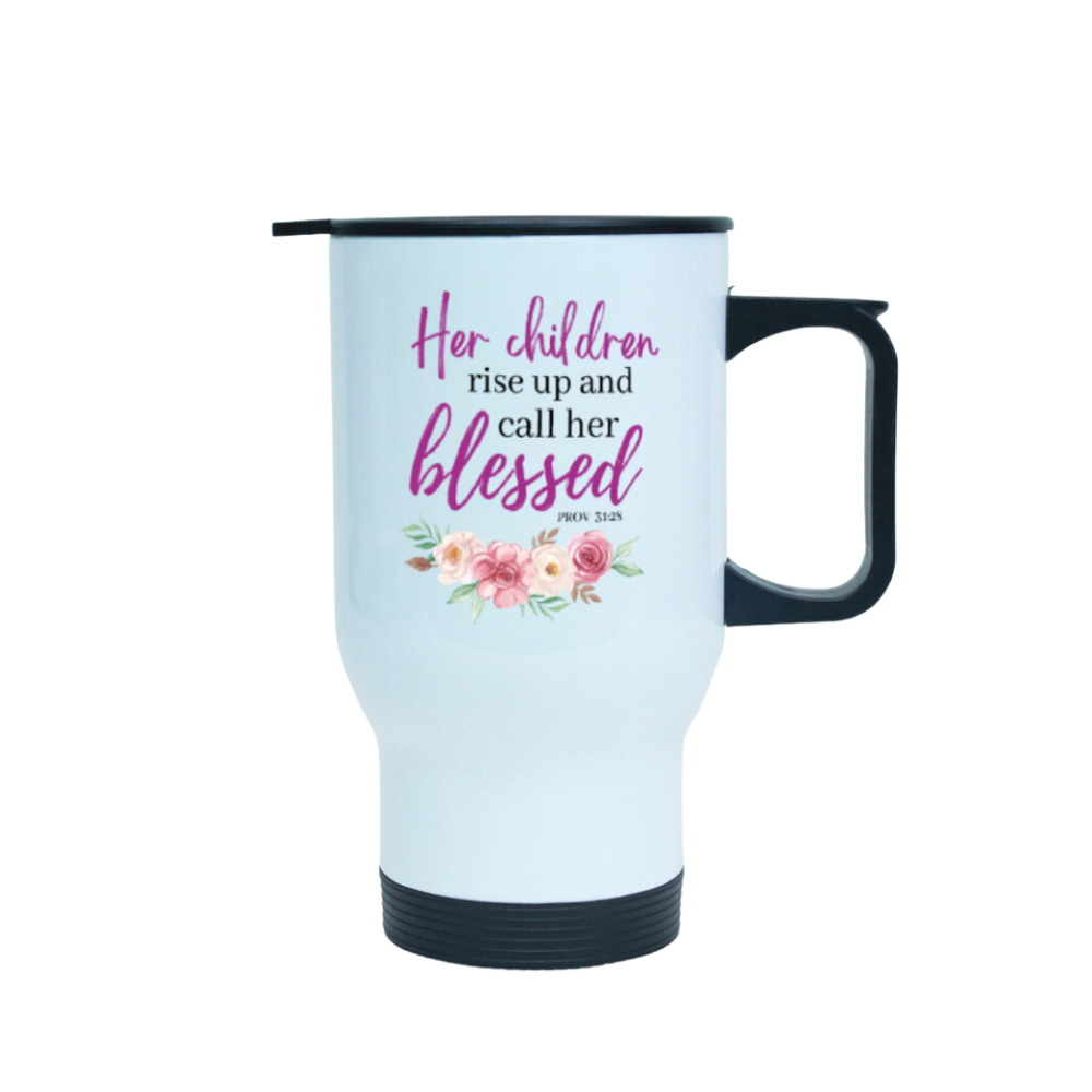 Stainless Steel Tumbler - Raising Future Saints/Righteous Man/She is Clothed