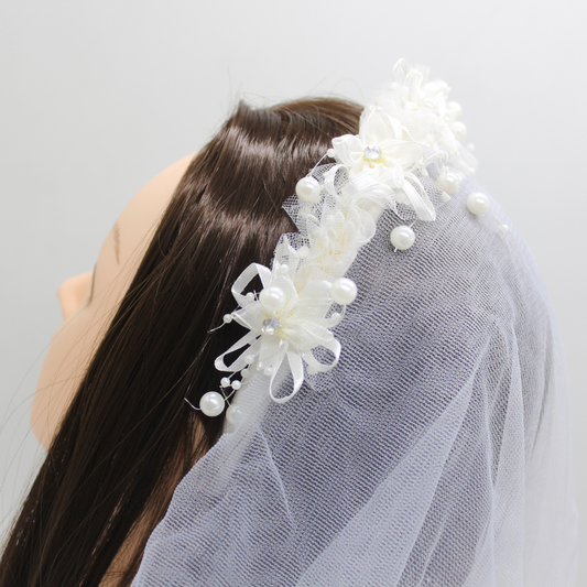 Flower hairband/Veil for Holy Communion/Confirmation