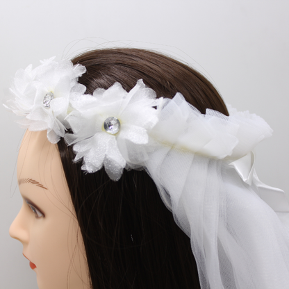Flower hairband/Veil for Holy Communion/Confirmation