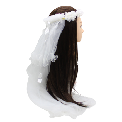 Flower hairband/Veil for Holy Communion/Confirmation