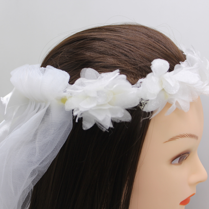 Flower hairband/Veil for Holy Communion/Confirmation