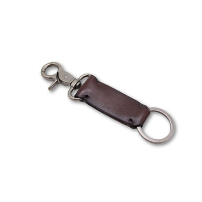 Leather Snaphook Keychain with Cross